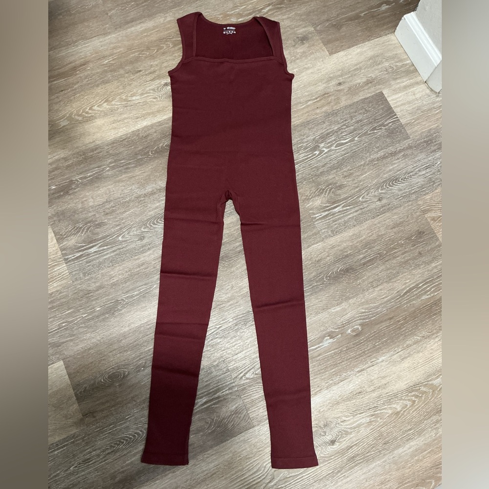 NEW Burgundy Sleeveless Jumpsuit